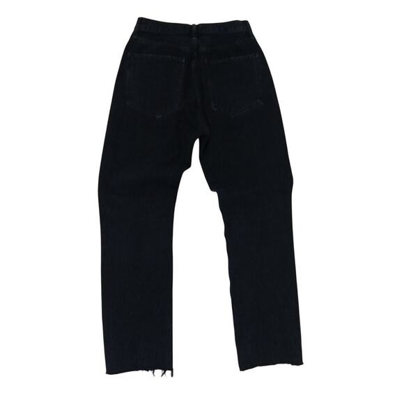 Agolde Jeans Riley Straight Ankle Size 26 Button Fly Dark Wash Black 90s Denim - Picture 9 of 9